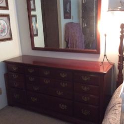 American Drew dresser mirror and nightstand