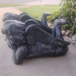 Angeles Yard Art Cast Iron Cherubs Angels Vintage Garden Art 26”  X 11 1/2” 