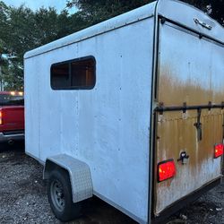 5 x 10 enclosed trailer 6 feet inside height,  has power, electrical inside and A/C.  no leaks.