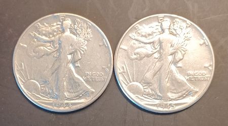 1945 Walking Liberty Half Dollar  90% Silver