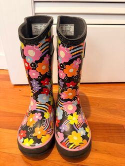 Bogs Kids Rain Boots Floral Print