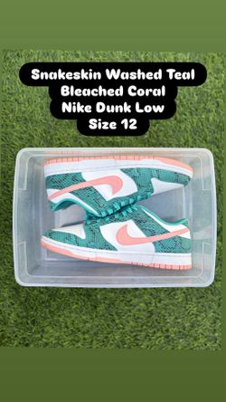 Snakeskin Teal Nike Dunk Size 12
