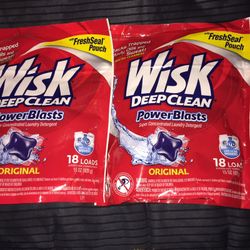 Wisk Deep Clean PowerBlasts (18 count), 2 bags