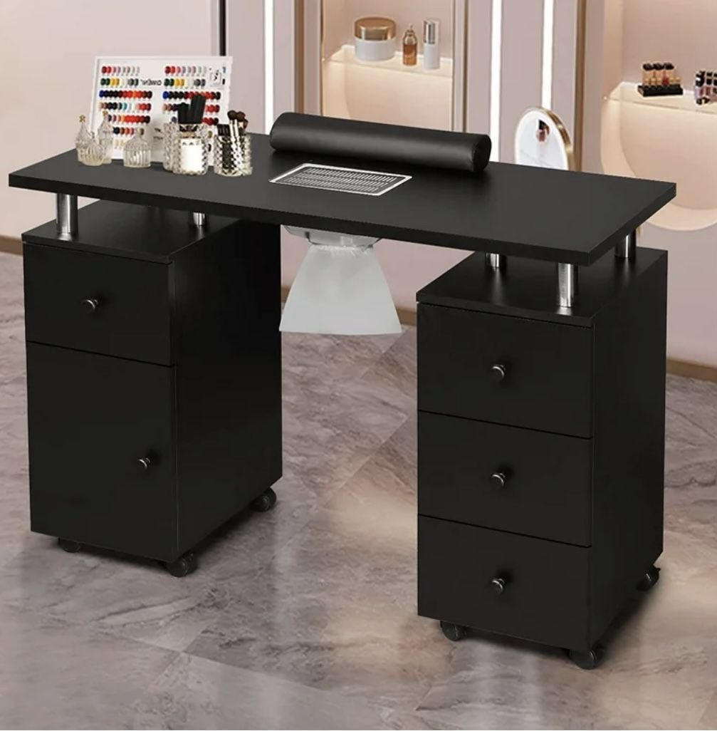 Mesa de Manicura para Tecnología de Uñas con Recogedor Eléctrico de Polvo