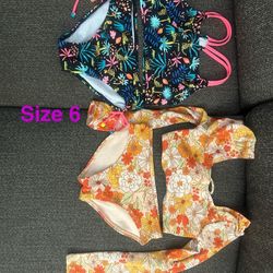 Girls Size 6 Swimsuit 