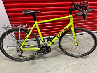 Trek, gold alpha aluminum, fx series, lime green bike
