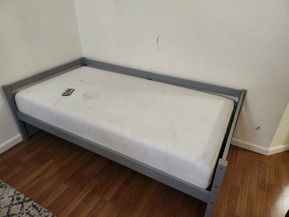 Grey Twin Bed Frame