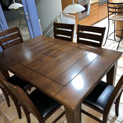 6 Person Dining Table & Chairs