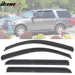 Fits 97-17 Ford Expedition & 98-17 Lincoln Navigator 4PCS Window Visors Tape-On