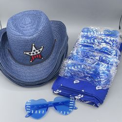 Brand new Kids Cowboy Party Favor Set (Blue)