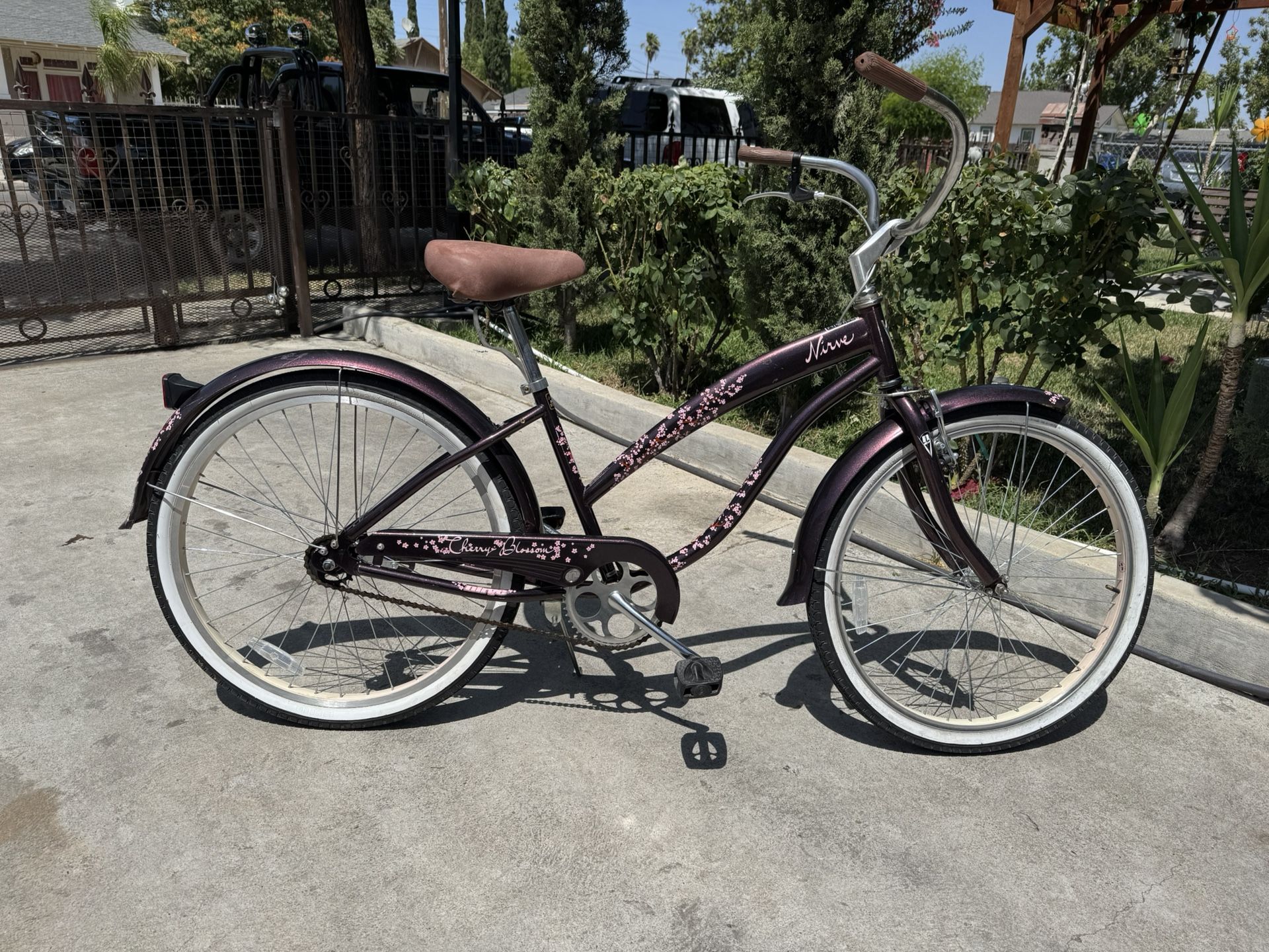 Nirve Cherry Blossom Coaster Brake Cruiser 26”