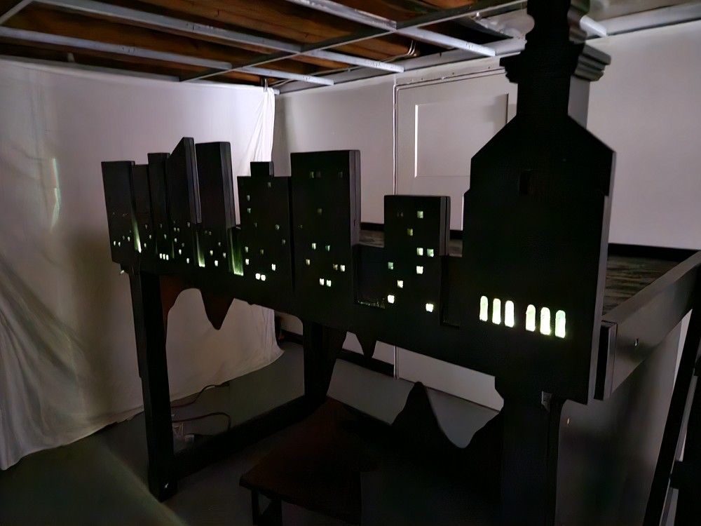 Hand Built Batman Themed Platform Bed