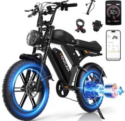 Movcan v30 max dual battery ebike Movcan V30/V30Max/V30ProMax Electric Bike for Adults, 1000W/1500W/3000W, 28/32/37.5MPH, 48V 15.6/31.2/40AH Battery,