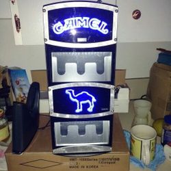 Vintage Lighted Camel Horeca Cigarette Display Case.
