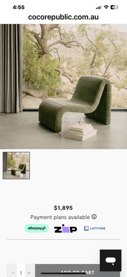 Coco republic ZURICH chairs- Dark olive Velvet 2 Available 