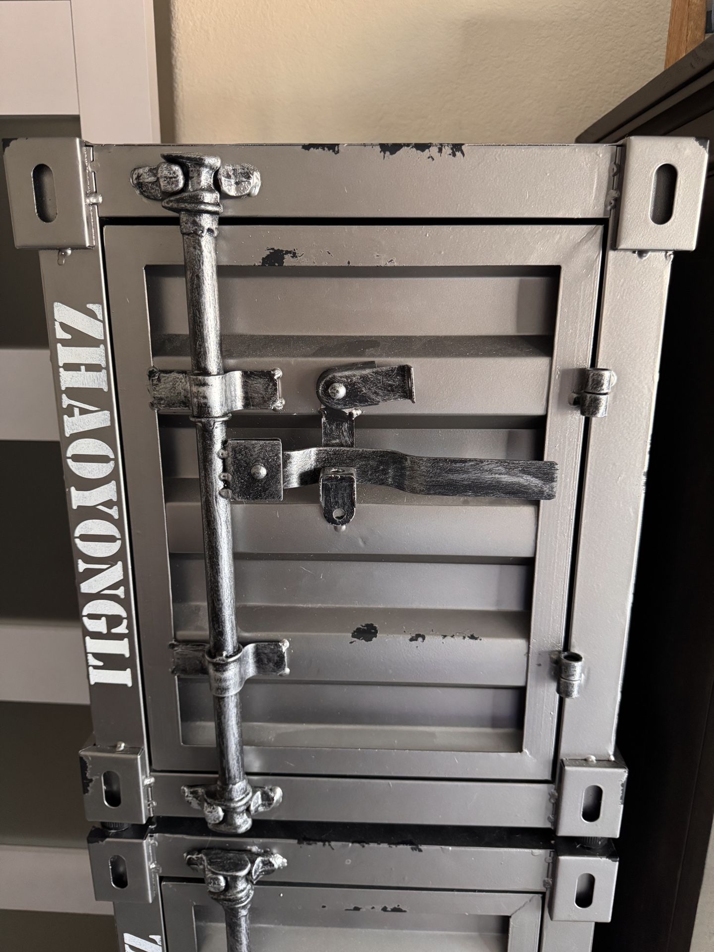 Metal End Tables Industrial Nightstand