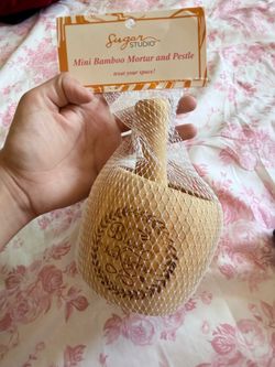 Bamboo Mortar and Pestle