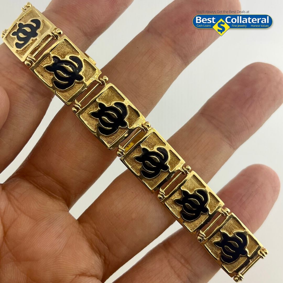 Sea Turtle Bracelet In 14k Gold