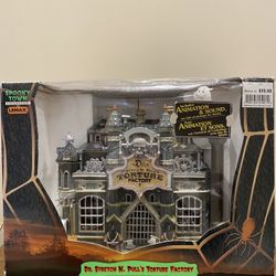 Lemax Spooky Town Dr. Stretch N Pull's Torture Factory WORKING GUILLOTINE!