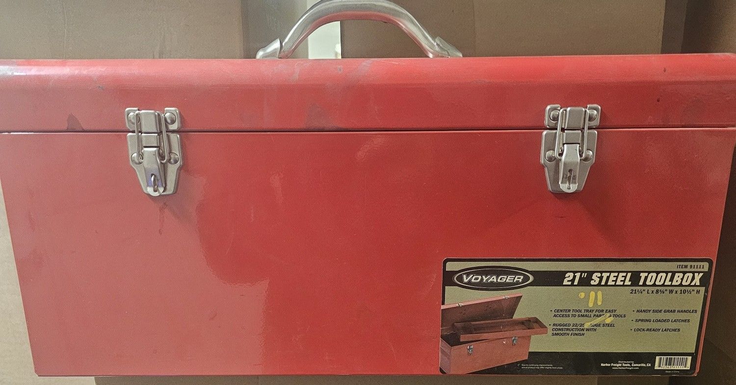 Voyager 21 Inch Red Steel Tool Box 🧰 2 Available