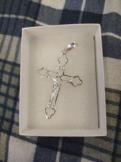 Silver Crucifix Cross Pendant