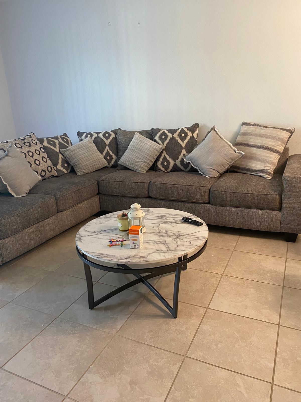 Comfy Couch + Coffee Table