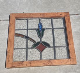 Vintage stain glass window art