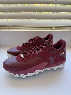 Size 12 - Under Armour UA Harper 10 Pro TPU Low Red Baseball Cleats