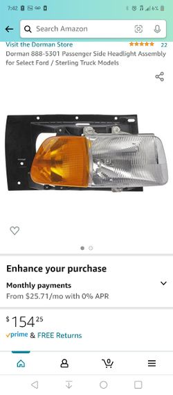 Passenger Head Light Ford Sterling Model 1