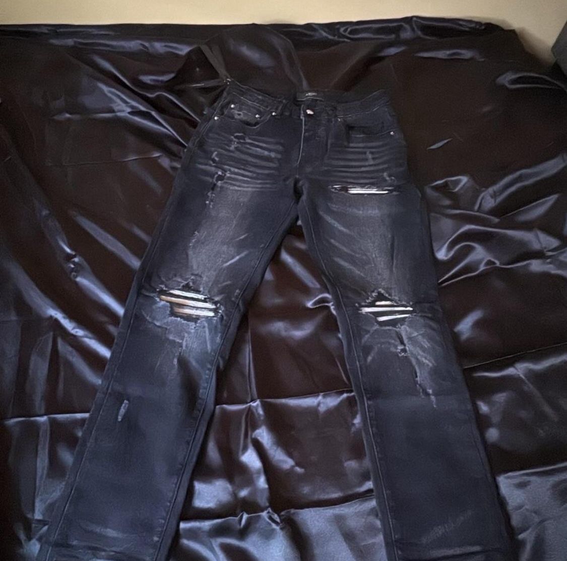 Amiri Black Ripped Jeans Size 30