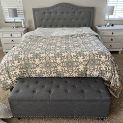 Queen Size Bed With Mattress And Box Spring 