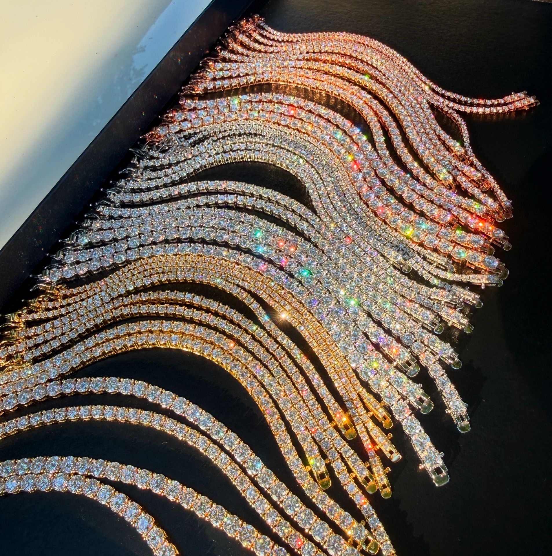 β¨ Moissanite Round Brilliant Cut Bracelets | Flawless VVS1 Clarity | GRA Certified β¨