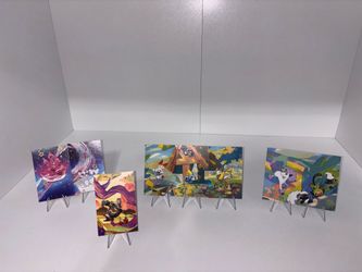 Pokémon Art Card Set – 8 Cards (Scorbunny, Cubone, Wooloo & More)