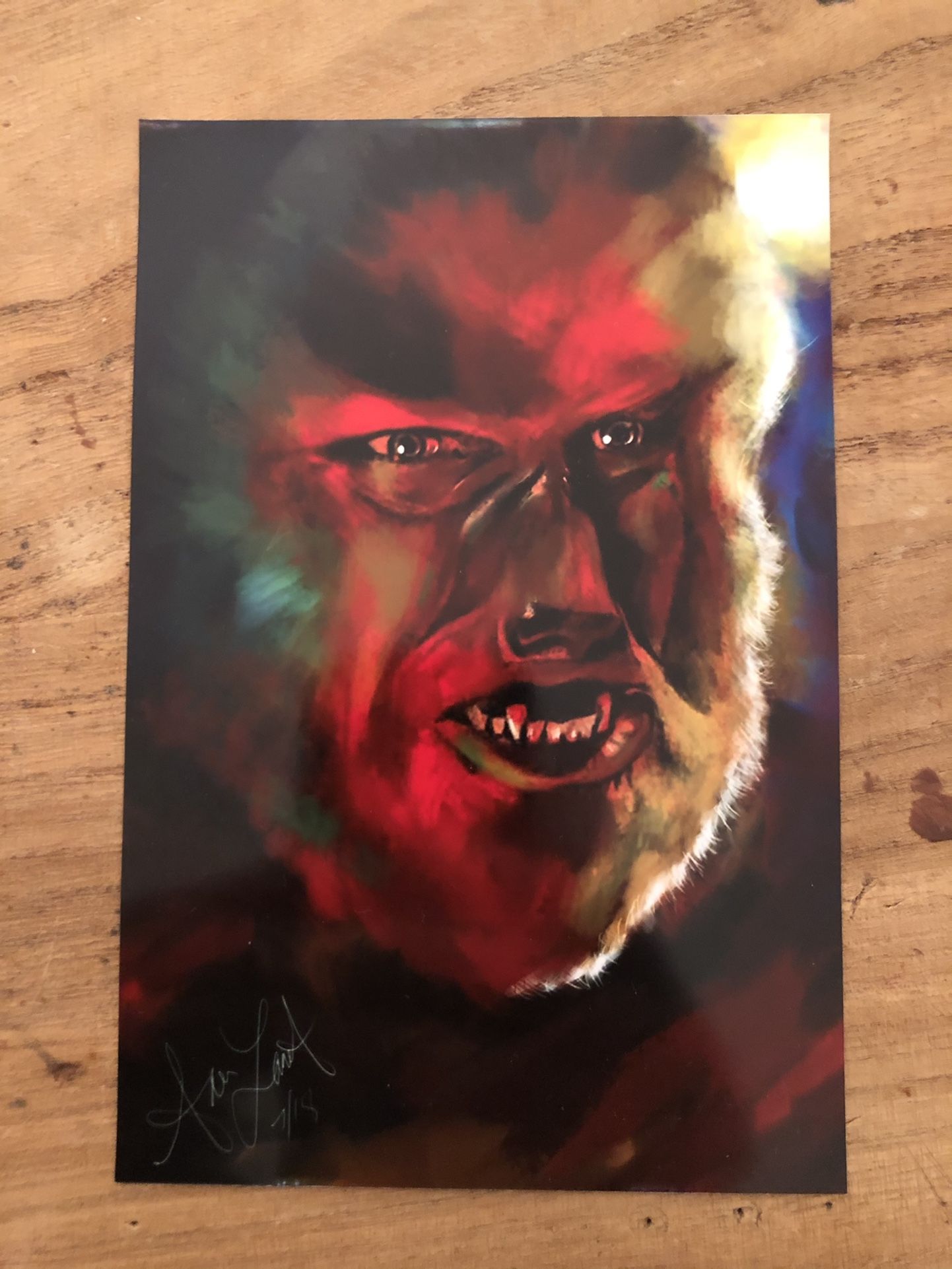 Wolfman Horror Art Print