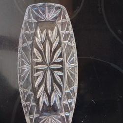 Vintage Oblong Pressed Glass. 1960s