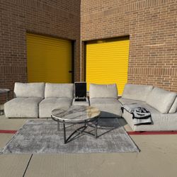 Modern Modular Sectional w/ Console + USB – Free Delivery Today