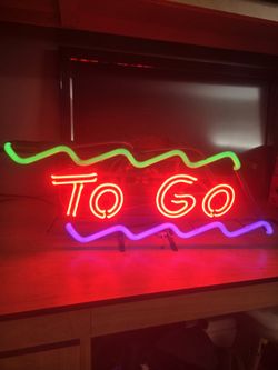 Neon "To Go" Sign
