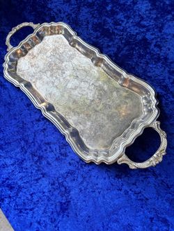 Vintage silver  platters, serving tray