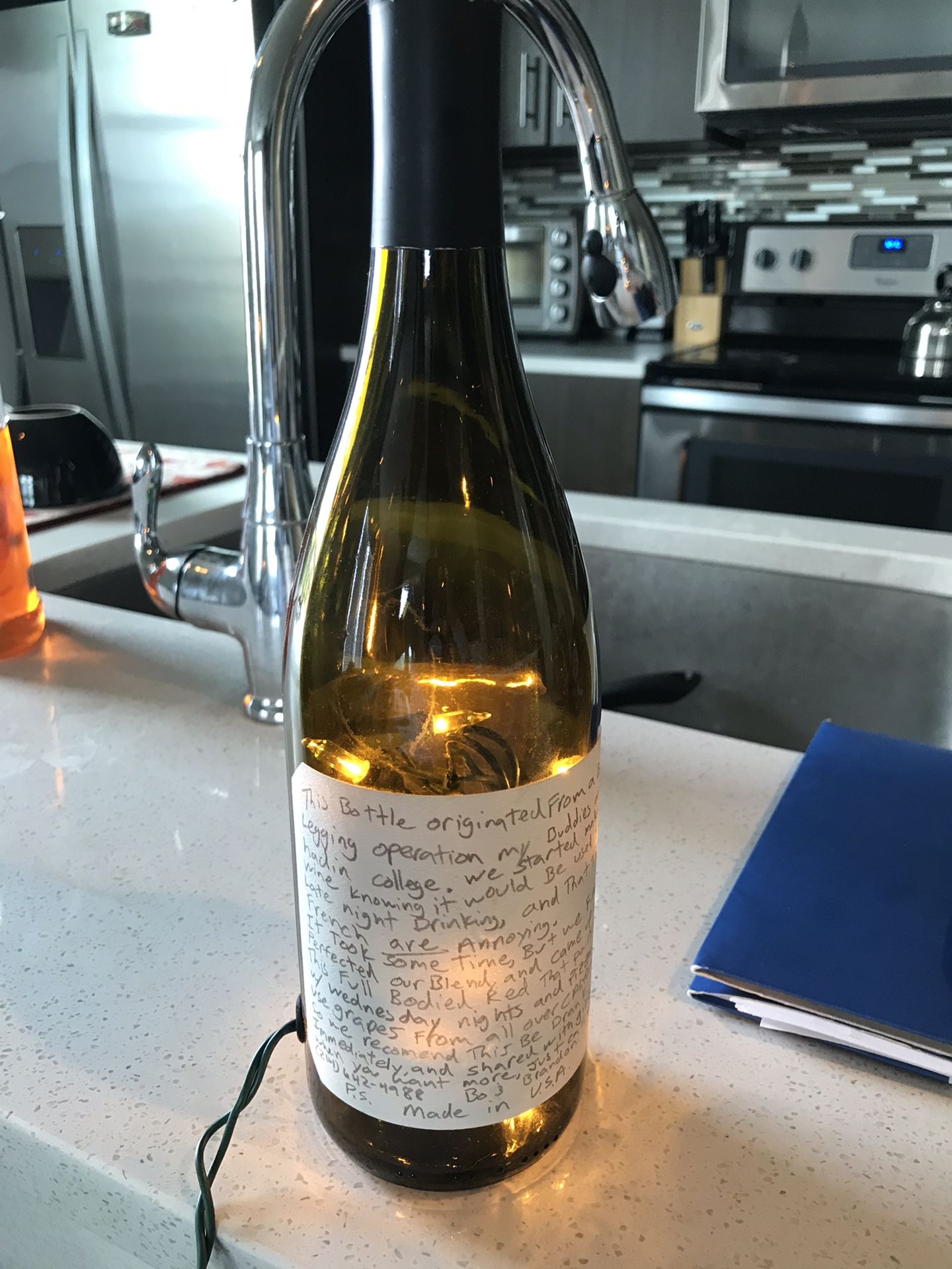 Rare Wine bottle decorative lamp