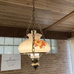 Vintage Hanging Lamp Glass Shade 