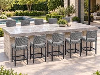 Brand new patio wicker barstools set 4 pieces