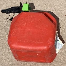 Portable Red Fuel Gas Canister Fuel Gasoline