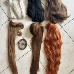 Set Of All New 6 Wigs Pony Tail, Hair Wig 25$