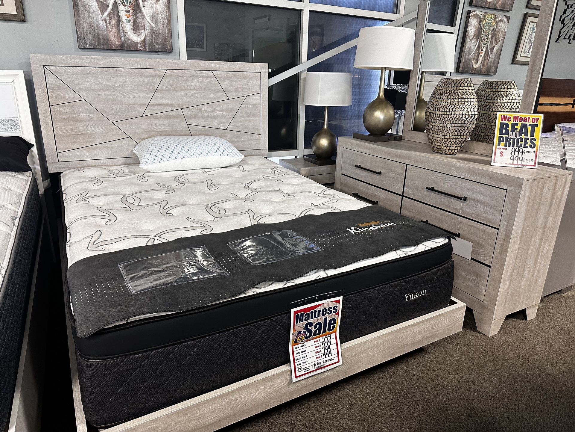 Perfect Bedroom Set! $799 🤍🔥⭐️ Easy Financing, No Credit Needed!