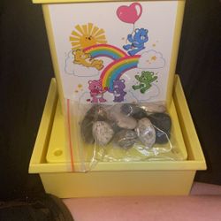 Carebear water fountain with rocks 