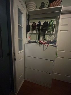 White Shoe Storage/Entryway Dresser