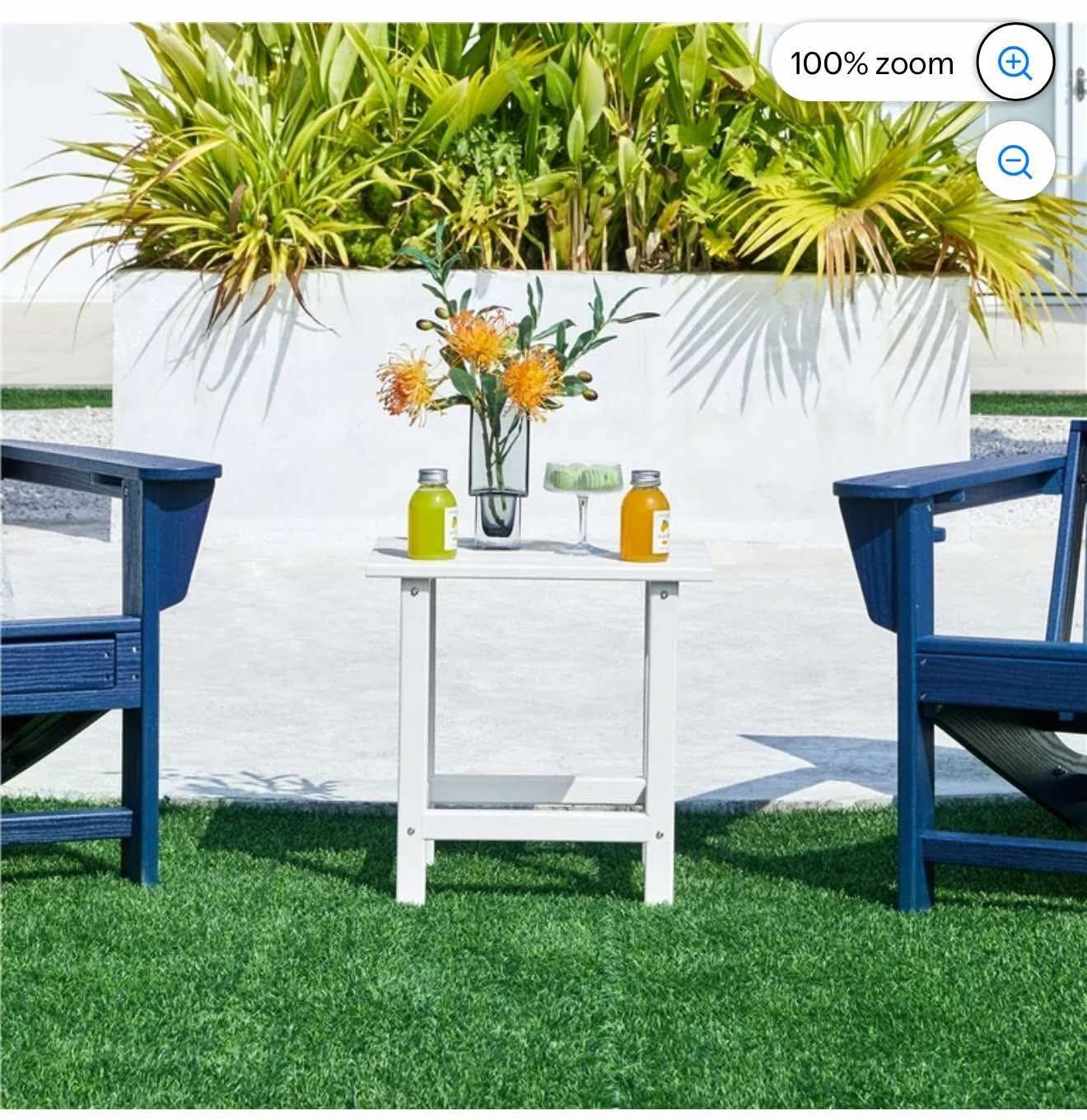 Adirondack Outdoor Side Table, Small Patio End Table,  Q-12