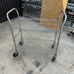 Used wire chrome cart 