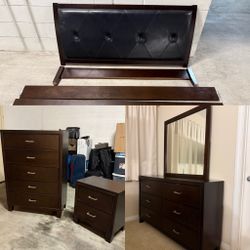 Dark Brown 5-Piece Bedroom Furniture Set