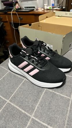 Adidas Black and Pink Running Sneakers